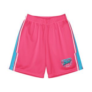 29ers Youth Retro Race Shorts - Speedster Sky / Pink - front