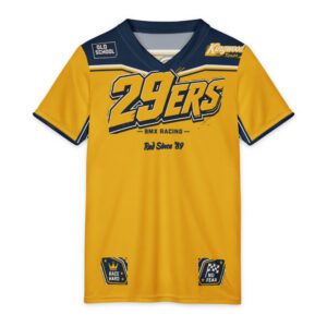 29ers Youth Race Jersey B - Classic Moto - Yellow / Navy - front