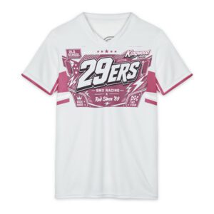 29ers Youth Race Jersey A - Plate Panel - SE White / Pink - front