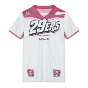 29ers Youth Race Jersey B - Classic Moto - SE White / Pink - front