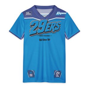 29ers Youth Race Jersey B - Classic Moto - Bomma Teal / Blue - front