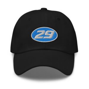 29ers "Oval 29" Dad Hat in Black - front