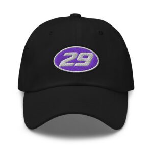 29ers "Night Purple" Oval 29 Dad Hat in Black - front
