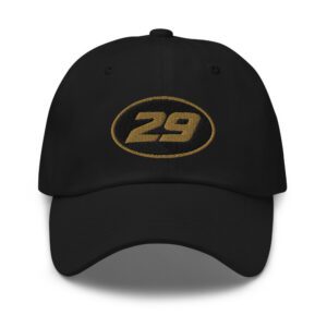 29ers "Black Gold" Oval 29 Dad Hat in Black - front
