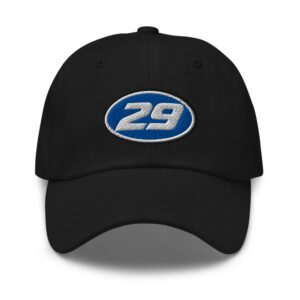 29ers "Cobalt" Oval 29 Dad Hat in Black - front