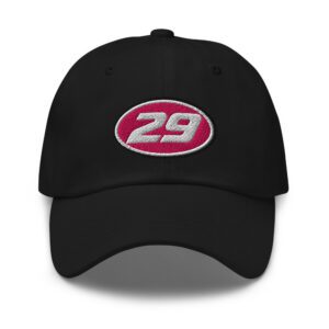29ers "Rose" Oval 29 Dad Hat in Black - front