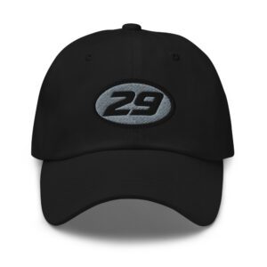 29ers "Stealth Black" Oval 29 Dad Hat in Black - front