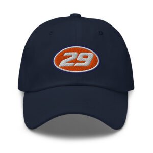 29ers "Burnt Coral" Oval 29 Dad Hat in Navy - front