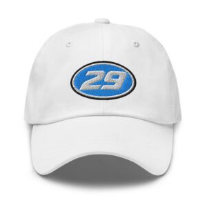 29ers "Oval 29" Dad Hat in White - front