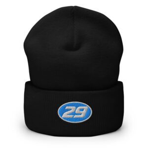 29ers "Oval 29" Cuffed Beanie in Black - front