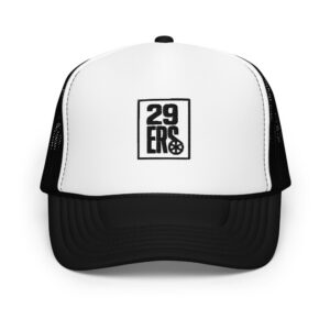 29ers Boxed Logo Foam Trucker - Black / White - front