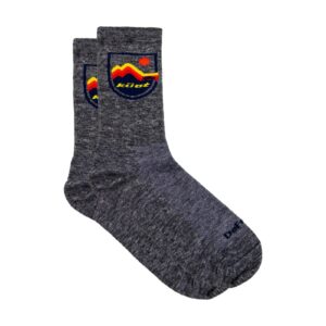 Kuat DeFeet Wooleator 6 inch Sock with Retro Sunset Badge