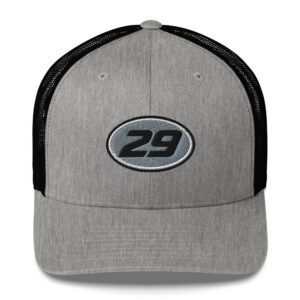 29ers "Chrome" Oval 29 Trucker in Heather/ Black - front