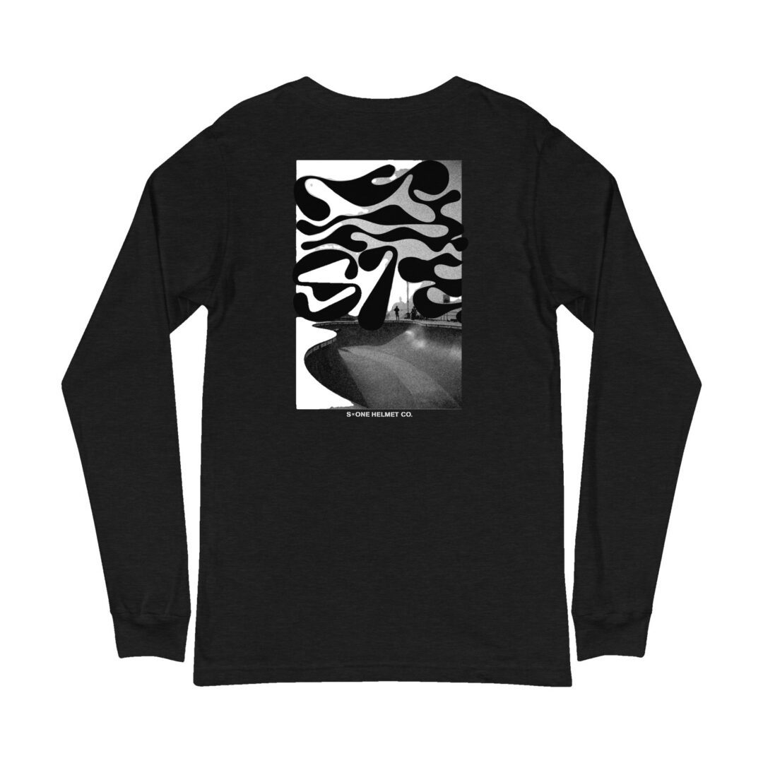 S1 Retro Venice Long Sleeve T-Shirt (100% Cotton) Black - Image 2
