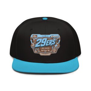 29ers Race Plate Snapback - Sky / Brown - front