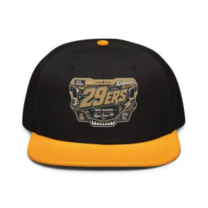 29ers Race Plate Snapback - Black Gold - front