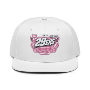 29ers Race Plate Snapback - SE White / Pink - front