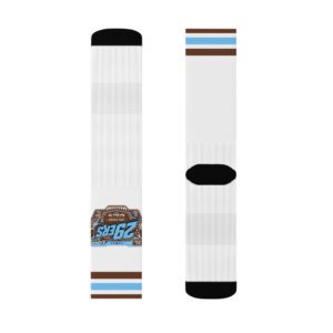 29ers Retro Race Socks - Sky / Brown - front
