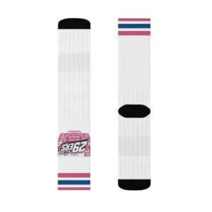 29ers Retro Race Socks - SE White / Pink - front