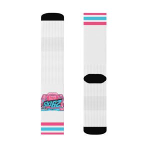 29ers Retro Race Socks - Speedster Sky / Pink - front