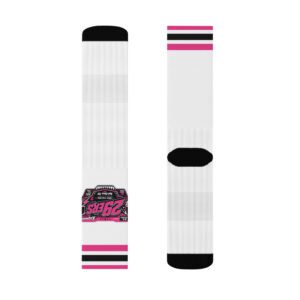 29ers Retro Race Socks - Black / Pink - front
