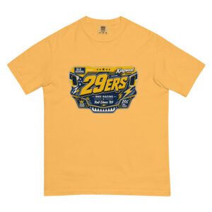 29ers Race Plate Tee - Yellow / Navy - front