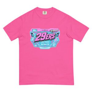 29ers Race Plate Tee - Blocks Pink / Teal - front