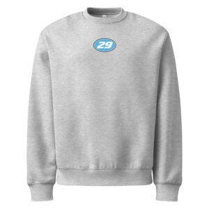 29ers "Oval 29" Heavyweight Crewneck in Athletic Heather - front
