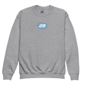 29ers Youth Oval 29 Crewneck in Sport Grey - front