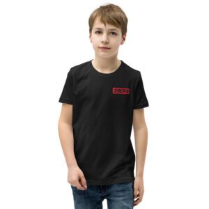 29ers "Fire Red" Youth Color Box Tee in Black - front