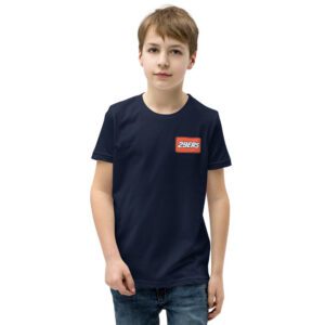 29ers "Burnt Coral" Youth Number Plate Tee in Navy - front