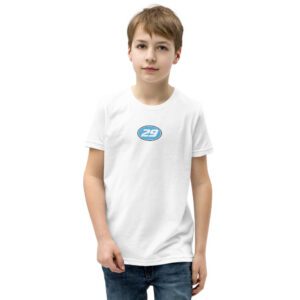 29ers Youth Oval 29 Tee (chest + back) in White - front